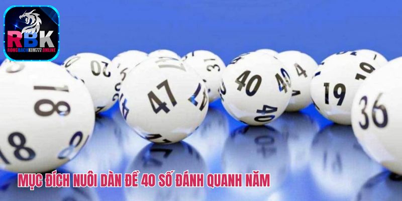 Nuôi Dàn Đề 40 Số Đánh Quanh Năm,  Giải Đoán Lô Đề Chính Xác